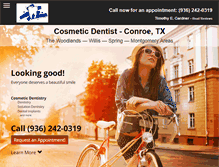 Tablet Screenshot of conroesmilemakeover.com